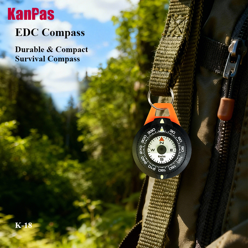 Outdoor Adventure Gear - KANPAS EDC Mini Compass, Luminous Compass