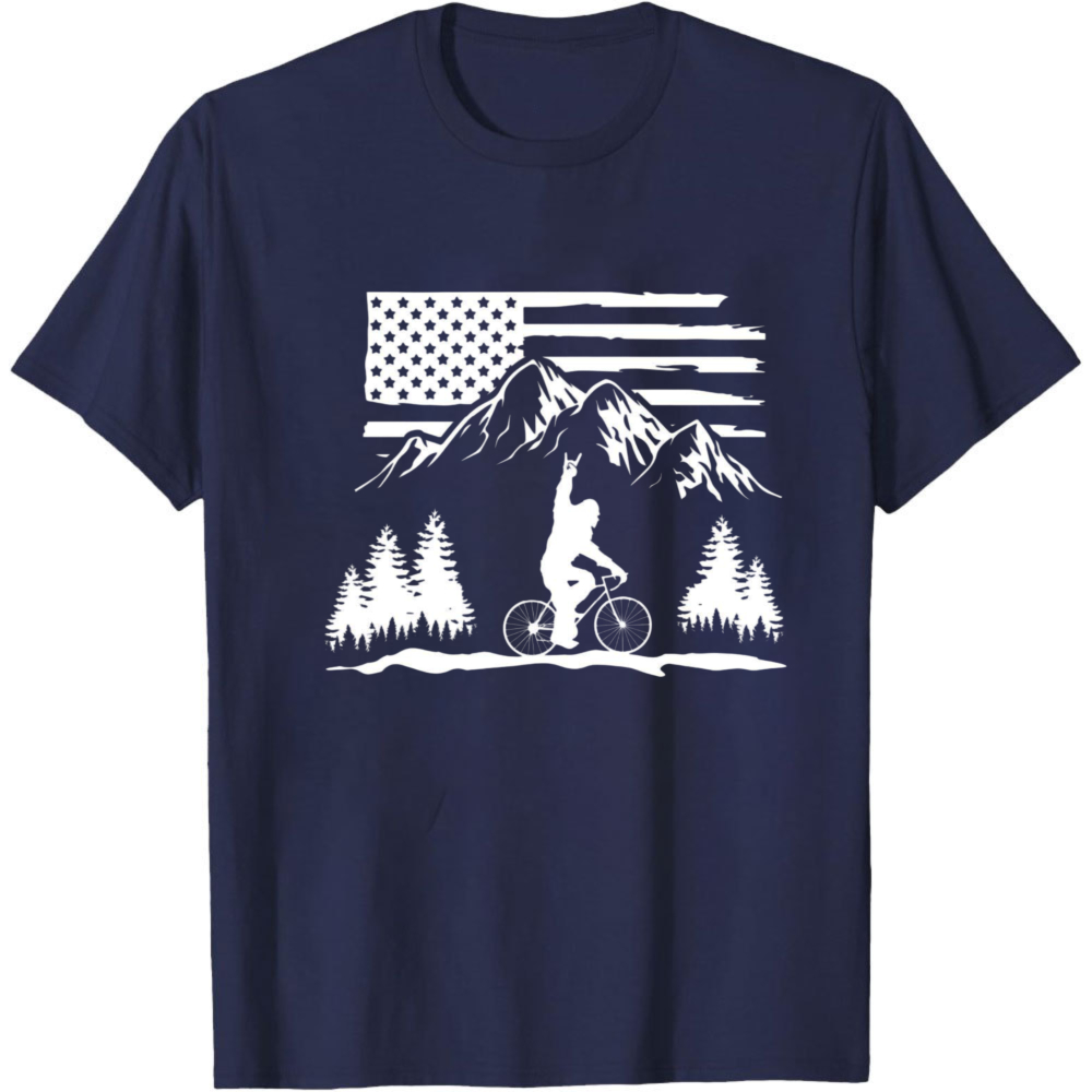 Mountain Biking Usa Flag Men T - đánh giá và giá Outdoor Adventure Usa