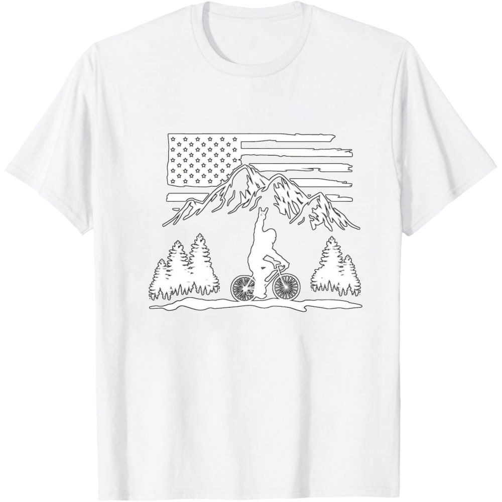 Mountain Biking Usa Flag Men T - đánh giá và giá Outdoor Adventure Usa
