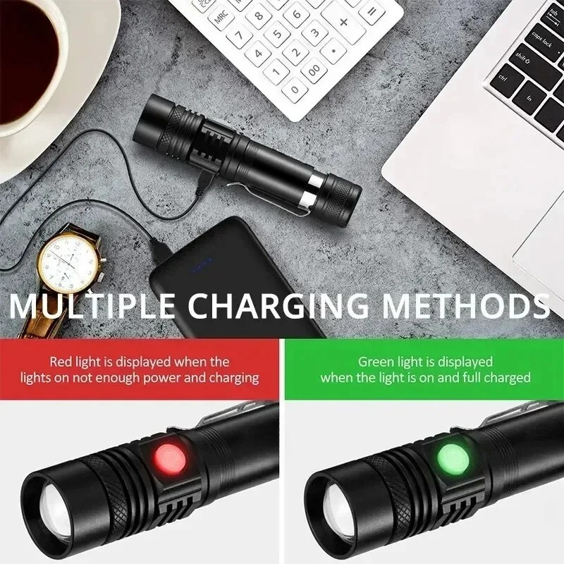 T6 LED Rechargeable Flashlight - đánh giá và giá Outdoor Adventure Camp